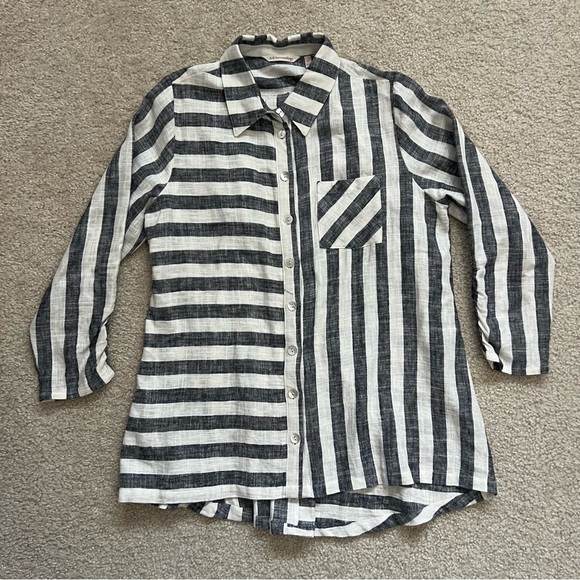 Soft Surroundings Tops - Soft Surroundings Women’s Linen Camina Blouse Shirt Tunic Top Size Large 2CK23